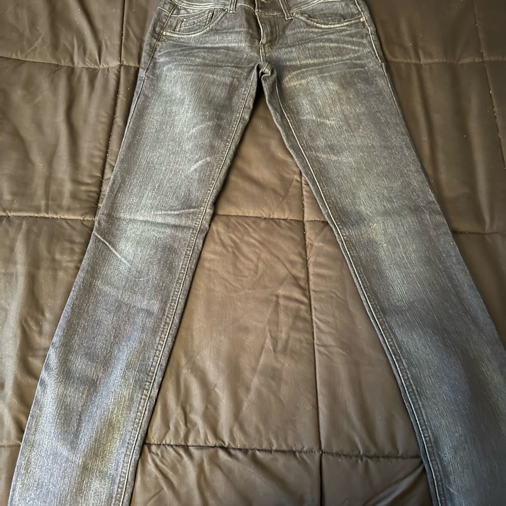 Jolt Women's Faded Black Skinny Jeans